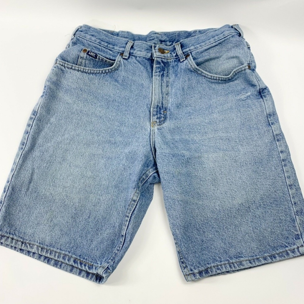 Vintage Lee Mens Shorts Blue Size 33 x 10